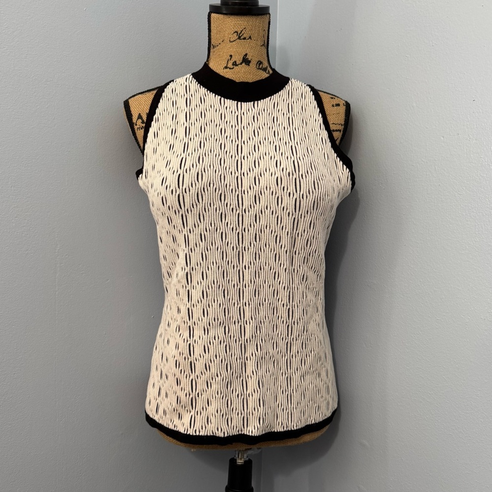 WHBM Patterned Textured Tank Top